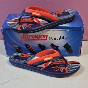 Paragon Paralite Men's 6 Navy & Orange Flip Flop - New